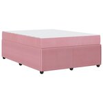 vidaXL Cadre de lit avec matelas Rose 160 x 200 cm tissu