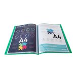Protège-documents En Polypropylène 5/10e Opak Pochettes Cristal 80 Vues - A4 - Vert Clair - X 10 - Exacompta