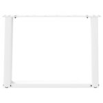 vidaXL Pieds de table basse en U 2 pièces Blanc 60 x (42-43) cm Acier