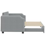 vidaXL Lit de jour avec gigogne sans matelas gris clair 80x200 cm