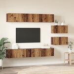 vidaXL Ensemble meuble TV 8 Pièces Bois ancien 60 x 30 x 30.5 cm