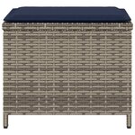 vidaXL Tabourets de jardin avec coussins lot de 4 gris résine tressée