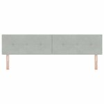 vidaXL Tête de lit avec des lumières à LED Gris clair 100 cm Velours