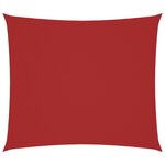 vidaXL Voile de parasol tissu oxford rectangulaire 2x2 5 m rouge