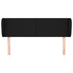 vidaXL Tête de lit avec oreilles Noir 147x23x78/88 cm Tissu