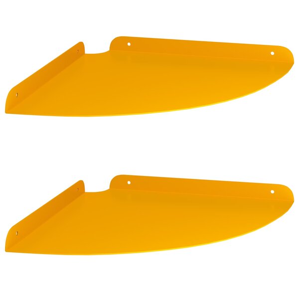 vidaXL Étagère flottante 2 Pièces Jaune moutarde 30 x 30 x 2 cm