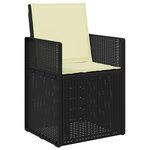 vidaXL Chaises de jardin salle à manger 2 Pièces Anthracite et crème PP