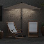 vidaXL Parasol de jardin Taupe 294 x 150 x 224 cm tissu