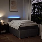 vidaXL Sommier à lattes de lit avec matelas taupe 120x190 cm tissu