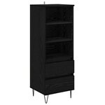 vidaXL Haut Armoire Chêne noir 40 x 36 x 110 cm Bois d'ingénierie