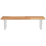 vidaXL Étagère de vasque murale acier et bois massif d'acacia