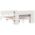vidaXL Lit bibliothèque sans matelas blanc 160x200 cm bois pin massif