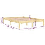 vidaXL Cadre de lit bois de pin massif 160x200 cm