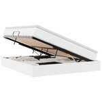 vidaXL Lit avec rangement et matelas Blanc 160 x 200 cm Simili cuir