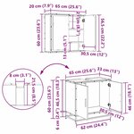 vidaXL Ensemble de mobilier de salle de bain 2 Pièces Bois ancien