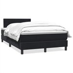 vidaXL Sommier à lattes de lit avec matelas noir 120x210 cm velours