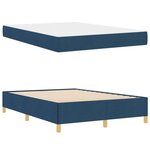 vidaXL Cadre de lit avec matelas Bleu 140 x 190 cm tissu