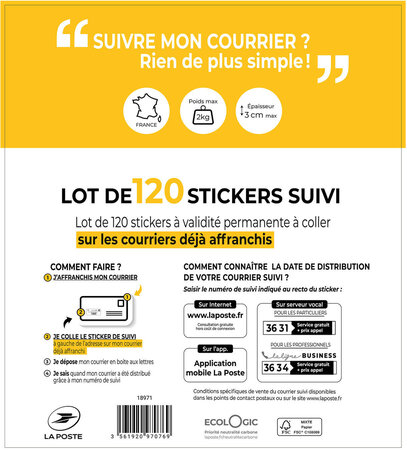 Sticker Suivi - Lot de 120