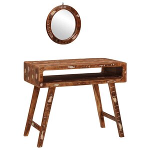 vidaXL Table de Toilette Marron 90 x 76 x 45 cm Bois récupéré massif