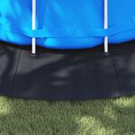 vidaXL Tapis de piscine Noir Ø 610 cm Tissu non tissé