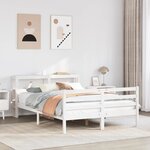 vidaXL Cadre de lit avec tête de lit sans matelas 160x200 cm