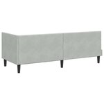 vidaXL Cadre de lit d'angle Gris clair 80 cm x 200 cm tissu