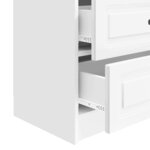 vidaXL Cabinet de chevet Blanc brillant 62 x 34 5 x 44 5 cm