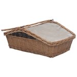 vidaXL Panier à bois de chauffage avec poignée 61 5x46 5x58 cm Marron