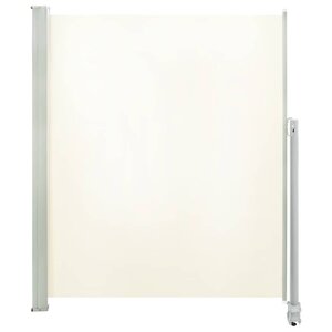 vidaXL Auvent latéral rétractable de patio 160 x 300 cm Blanc cassé