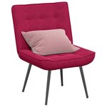 vidaXL Chaise de relaxation rouge bordeaux 64x74x84 cm velours