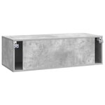vidaXL Meuble TV mural 98 x 41 x 30 cm Gris béton Bois d'ingénierie