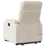 vidaXL Fauteuil inclinable de massage électrique beige microfibres