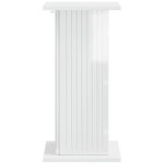 vidaXL Support de Plante Blanc brillant 30 5 x 30 x 60 5 cm