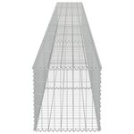 vidaXL Mur à gabion avec couvercles Acier galvanisé 600 x 50 x 50 cm