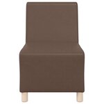 vidaXL Unité de Sofa Modulaire Sans Accoudoirs 3 Pièces Marron