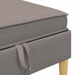 vidaXL Pouf avec Rangement Taupe Tissu