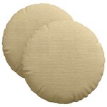 vidaXL Coussins de siège 2 pc Tissu en velours côtelé Vert gris