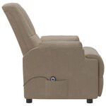vidaXL Fauteuil inclinable Taupe Similicuir daim