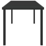 vidaXL Table de Jardin Noir 200 x 80 x 73 cm Teck massif