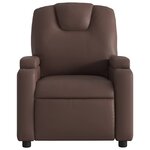 vidaXL Fauteuil inclinable Marron Similicuir