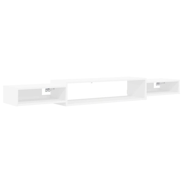 vidaXL Meuble TV mural Montage mural Blanc 180 x 28 x 21 cm