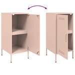vidaXL Buffet rose 36x39x79 cm acier