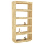vidaXL Bibliothèque/Séparateur de pièce 80x35x167 cm pin massif