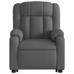 vidaXL Fauteuil de massage inclinable Gris foncé Tissu