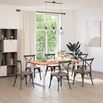 vidaXL Pieds de table à manger en U 2 pièces Blanc 80 x (72-73) cm Acier