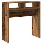 vidaXL Table console vieux bois 78x30x80 cm bois d'ingénierie