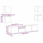 vidaXL Meuble TV 6 Pièces Marron 160 x 30 x 30 cm Bois d'ingénierie