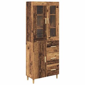 vidaXL Haut Armoire Bois Ancien 69 5 x 34 x 180 cm Bois d'ingénierie