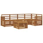 vidaXL Ensemble de canapés d'extérieur 6 pc Naturel Polyester