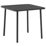 vidaXL Mobilier de bistro 3 Pièces Acier Gris foncé